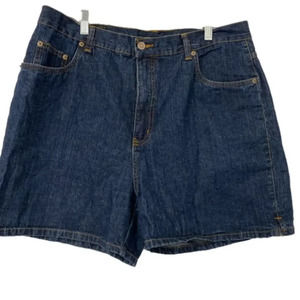 Halston Jeanswear Shorts Size 16 Dark Wash Jeans Plus Size